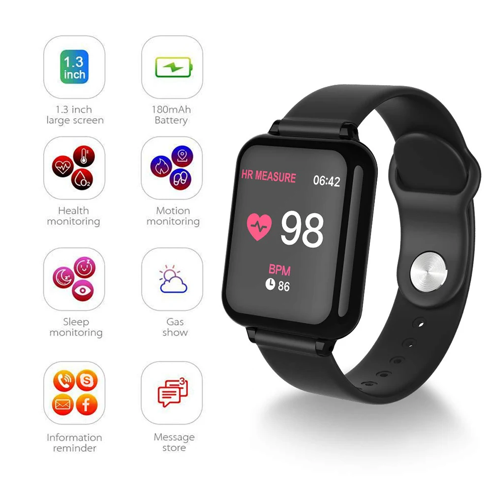 B57 Смарт-часы для женщин и мужчин водонепроницаемые спортивные Смарт-часы монитор сердечного ритма кровяное давление фитнес-трекер для Android iOS Z2
