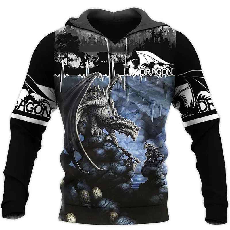 New dragon and Bruce Lee men's / women's street Harajuku hip hop Sweatshirt 3D printed Hoodie casual zipper | Женская одежда