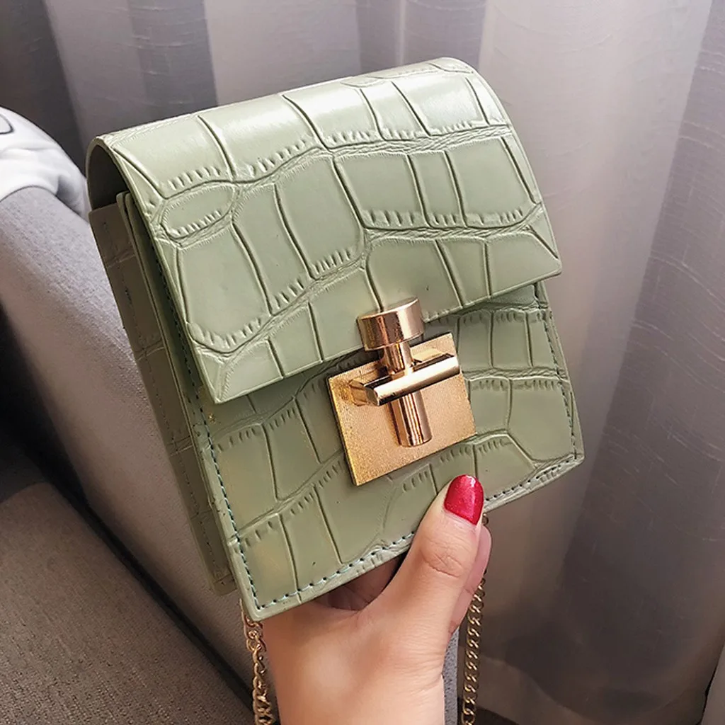 Женские сумки модные bolsa feminina Женская однотонная кожаная сумка на плечо с замком сумка-мессенджер женские сумки
