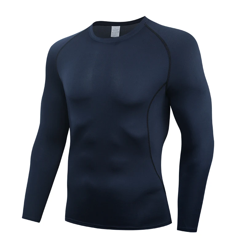 Running T Shirts Men Quick Dry Compression Sport Fitness Gym Soccer Mens Sportswear Base layer
