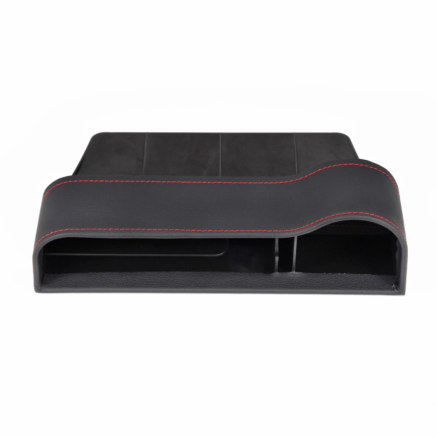 Держатель для автомобильного ящика с разрезом черный искусственная кожа