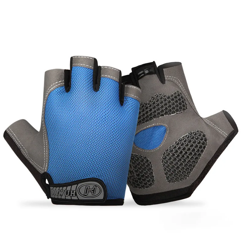 

Silicone Anti Slip Half Finger Cycling Gloves Men Women Sport Gloves Breathable Anti Sweat Bicycle MTB Road Gloves Equipment