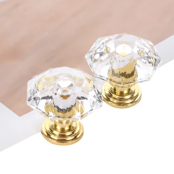 10 pcslot Diamond Shape Design Crystal Acrylic Knobs Cupboard Drawer Pull Kitchen Cabinet Door Wardrobe Handles Hardware