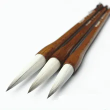 3 шт., кисть для каллиграфии, китайская шерстяная, фиолетовая, кроличья шерсть, кисть для рисования, белое облако, каллиграфия, обычная кисть для письма