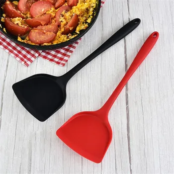 

Silicone Kitchenware Cooking Utensils Spatula Turner Beef Meat Egg Kitchen Scraper Wide Pizza Shovel Non-stick Cooking Tool