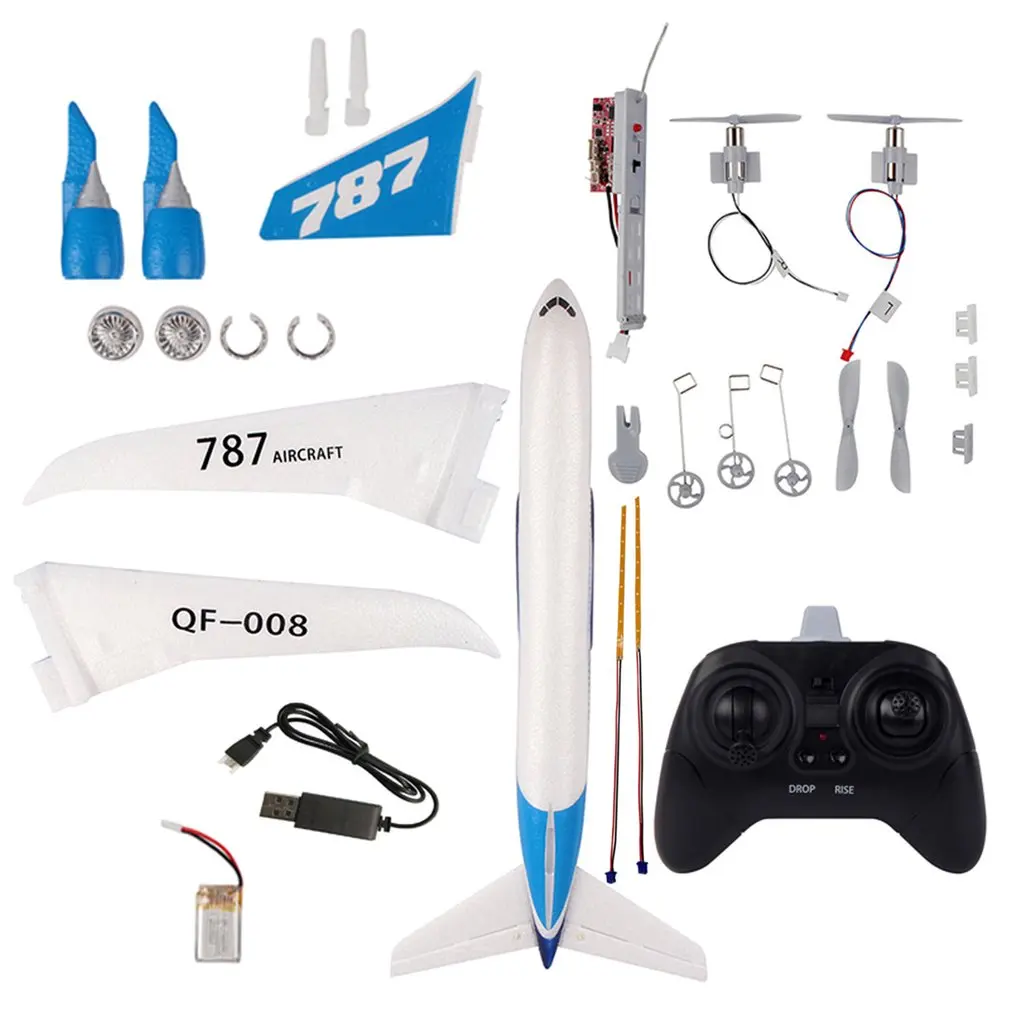QF008-Boeing 787 2,4 GHz 3CH EPP RC Самолет 550 мм размах крыльев с фиксированным крылом RTF весы аэромодели Самолеты дистанционного управления