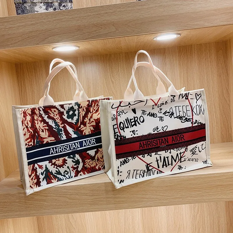 

Fashion Lady Handbag Canvas Convenient Shopping Bag Novel Design Coin Purse