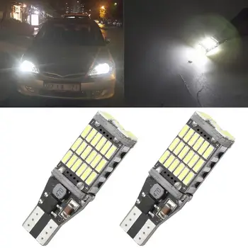 

High Power Auto Bulb White DC 12V Car Reverse Back Light T15 W16W 45 SMD 4014 Brake Light Reversing Light LED Car Accessories