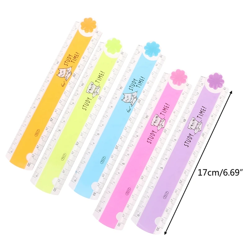 

30cm Korean Folding Ruler Plastic Drawing School Stationery Students Kids Gifts D08A