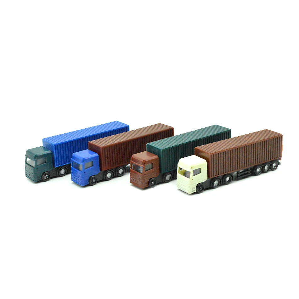 

Color Container Model Car Toys 1/100 Ratio Mini Miniature Landscape Sand Table Simulation Transportation Decoration ABS Plastic