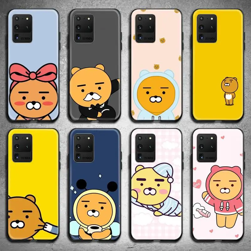 

Korean cartoon funny cocoa friend Phone Case for Samsung S20 plus Ultra S6 S7 edge S8 S9 plus S10 5G lite 2020