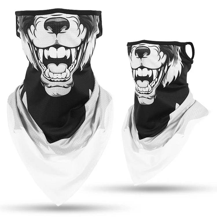 黑白卡通狗【挂耳三角巾】_7