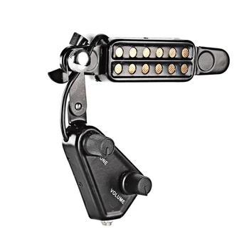 

12-hole Acoustic Magnetic Transducer Guitar Sound Hole Pickup with Tone Volume Controller Audio Cable Guitar Parts & Accessories