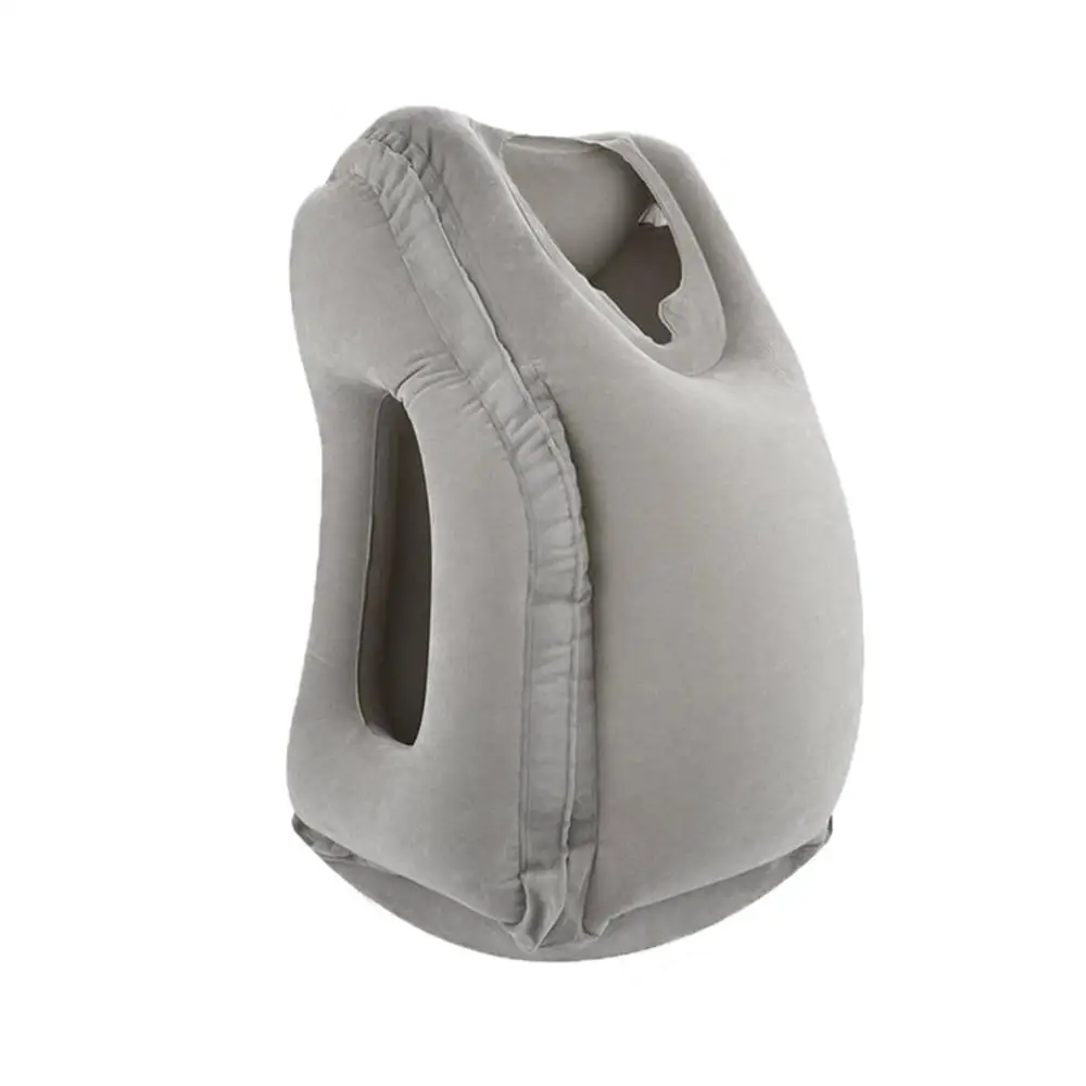 Environmentally Friendly Pvc Flocking Inflatable Pillow Aircraft High-Speed Rail Travel Sleepy Standing Artifact