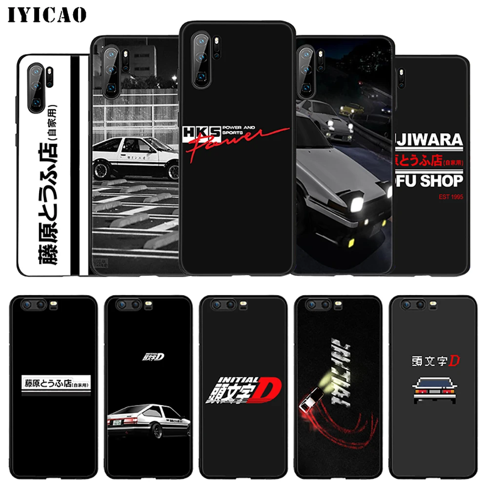 

IYICAO INITIAL D AE86 Soft Case for Huawei P30 P20 P10 P9 P8 P Smart Z Plus 2019 Lite Pro 2018 2017 2016 TPU