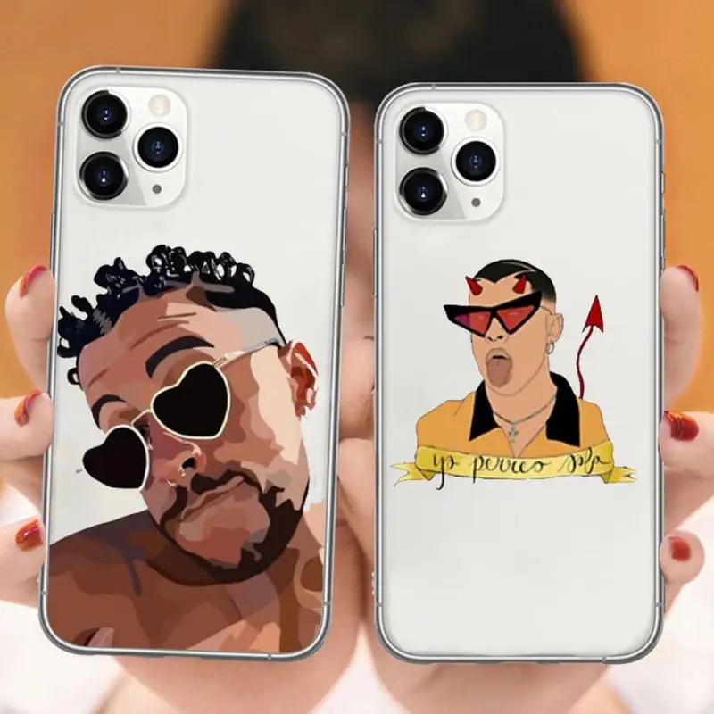 

Yo Perreo Sola Bad Bunny Maluma Phone Case Transparent soft For iphone 5 5s 5c se 6 6s 7 8 11 12 plus mini x xs xr pro max