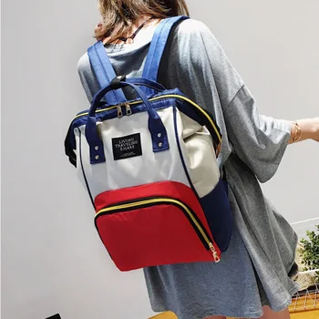 

Mummy Maternity Nappy Bag Mother Large Capacity Travel Nappy Backpack Multi-function anti-loss zipper Baby Nursing Bags N21
