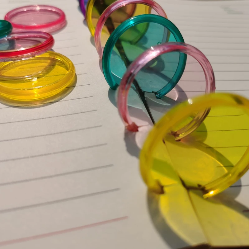 30PCS 35MM New Plastic Binding Rings Loose-leaf Binding Buckle 360 Degree DIY Notebook Rotating Disc Office Supplie