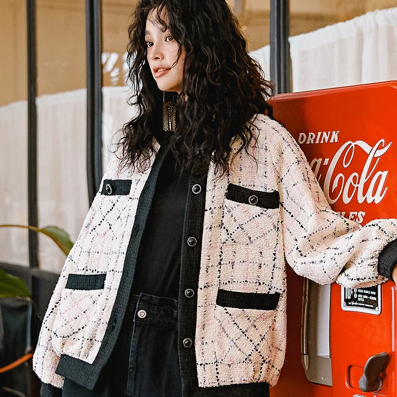 

LANMREM 2020 Boutique Ladies Small Fragrance Jacket Spring New Korean Fashion Women's Short Casual Coat 19F-a568