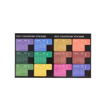 

DIY 2022 Calendar Sticker Waterproof Index English Version Planner Agenda Supplies Sticky Stickers Gift 1 Sheet