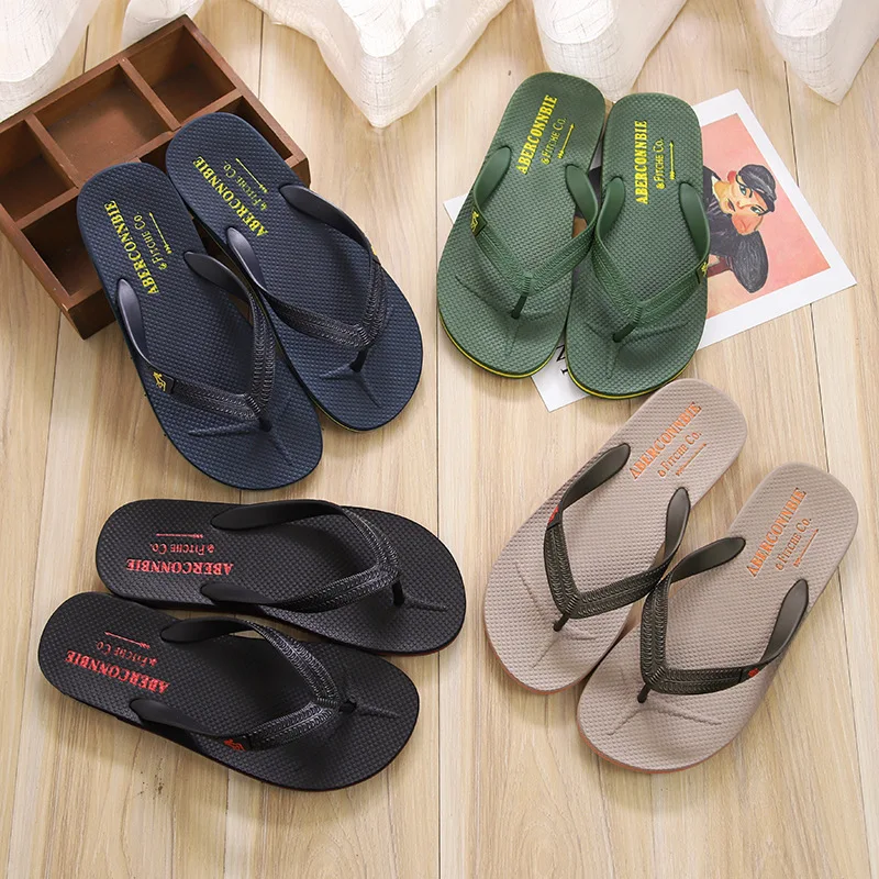 

Summer New Style Deer Flip-flops Men's Fashion Casual Anti-slip Rubber Beach Split Toe Slipper Men Slippers Europe And America F