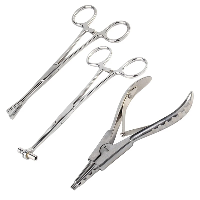 1Pcs Surgical Steel Opening Closing Needles Ball Clamp Plier Different Open Shape Tweezers Piercing Professional Puncture Tools s mc type finger cylinder gripper fulcrum opening and closing toggle mht2 32d nobrand