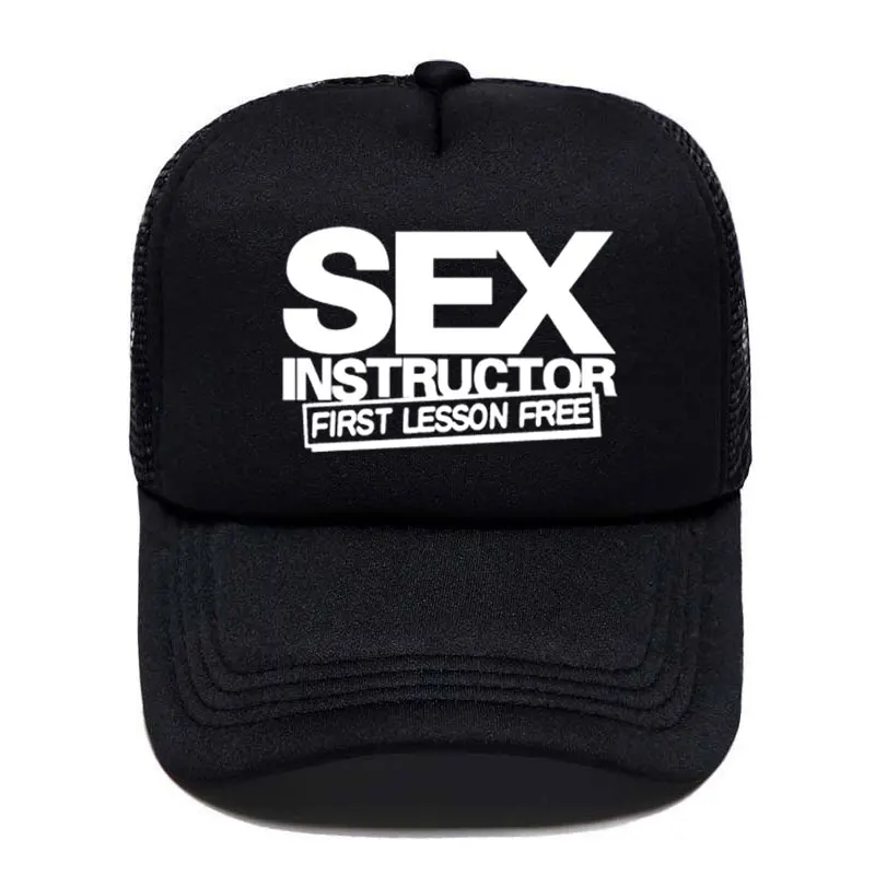 Sex Instructor Funny Creative Baseball Cap Casual Men Women Parent-child Hats Mesh Visor Outdoor Sun Hat Adjustable Caps baseball cap baseball caps