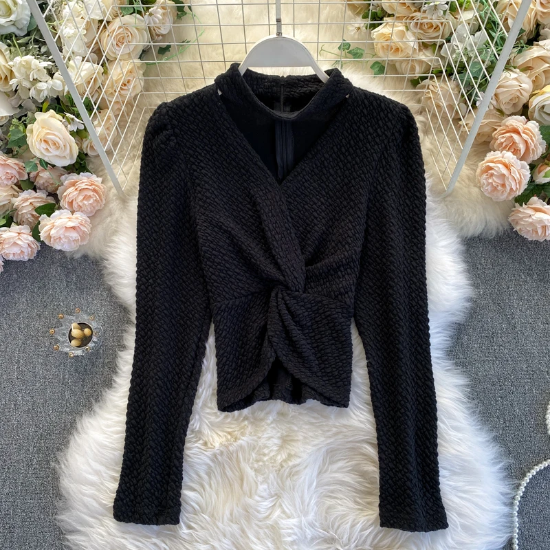 Twisted Top Women Korean Version 2020 Autumn and