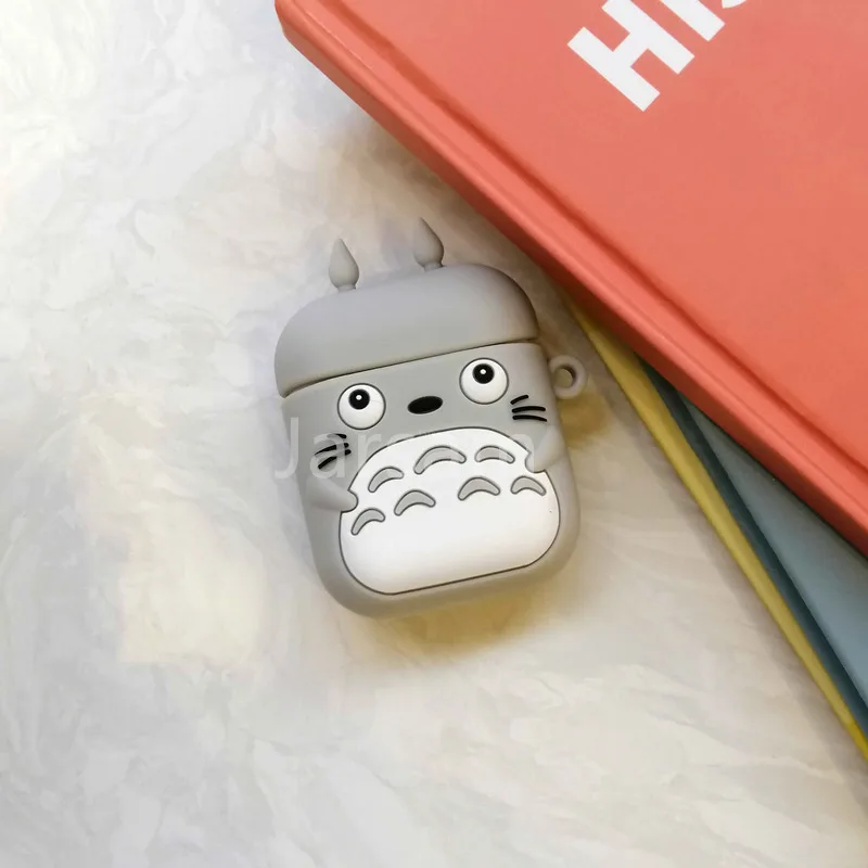 Милый мягкий беспроводной Чехол для наушников для Apple AirPods 2 Силиконовый чехол для зарядки наушников Защитный чехол для AirPods аксессуары - Цвет: Totoro