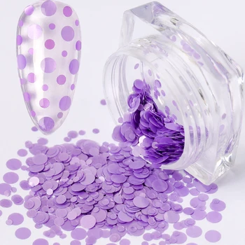 

1 jar Silk Rainbow Colors Round 3D Ultrathin Sequins Nail Glitter Flakes Mix 3 Sizes DIY Tips Paillette decals Manicure tools