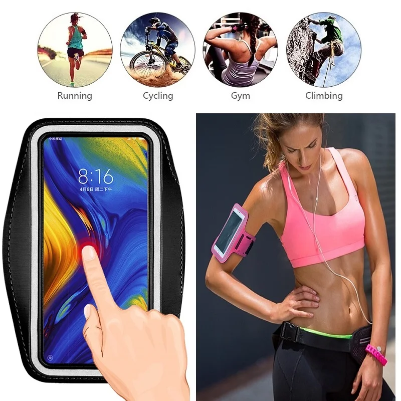 Мобильный телефон сумка для бега держатель браслета Xiaomi Pocophone F1 Mi A3 A2 A1 9T 9 Pro 8 SE Redmi