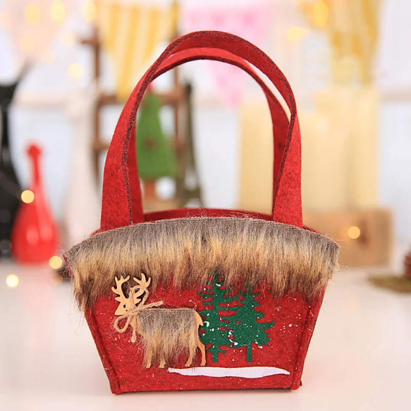 Рождественские конфеты Tote Рождественские снежинки нетканые конфеты мешок чулок Рождественская елка вечерние украшения дома аксессуары