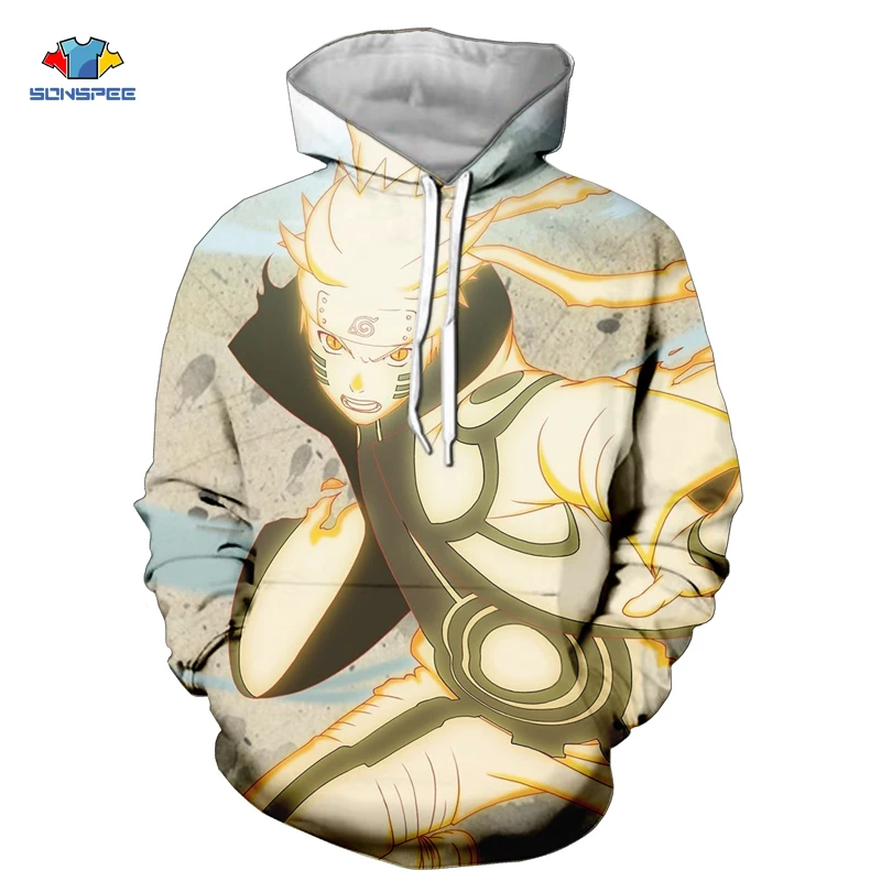 SONSPEE Naruto/толстовка с капюшоном и карманами объемным рисунком из мультфильма