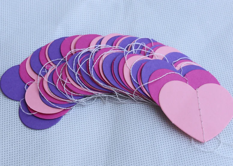 1pcs 4 м праздничные баннеры в форме сердца подвесной флажок DIY любовь баннер для дома Свадебная вечеринка Валентина украшения - Цвет: 1pcs