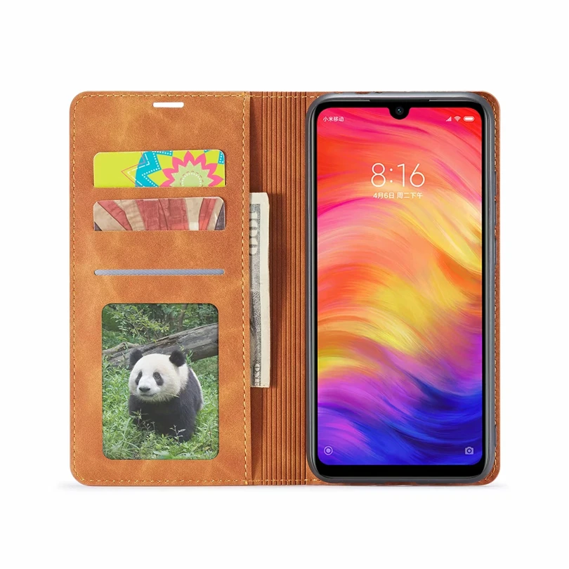 Ретро кошелек чехол для телефона для Xiaomi Redmi Note 7 глянцевый Магнитный кожаный флип-чехол для Redmi Note 7 Pro защитный чехол s