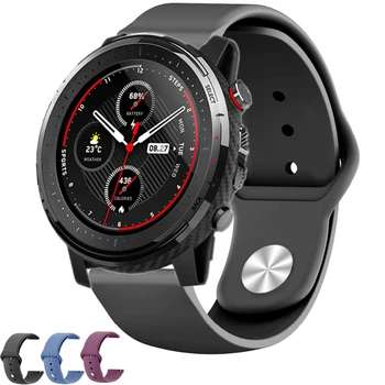 

Silicone Wrist Straps For Xiaomi Huami Amazfit Stratos 3/2/2s Smart Watch Band Sport Bracelets For Amazfit GTR 47MM 42MM GTS Bip
