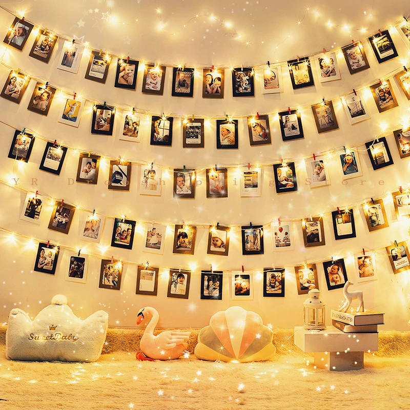

5/10M DIY Hristmas USB LED Light Garland Led Strings Fairy Light for Photo Clip String Light Battery Powered For Outdoor Bedroom