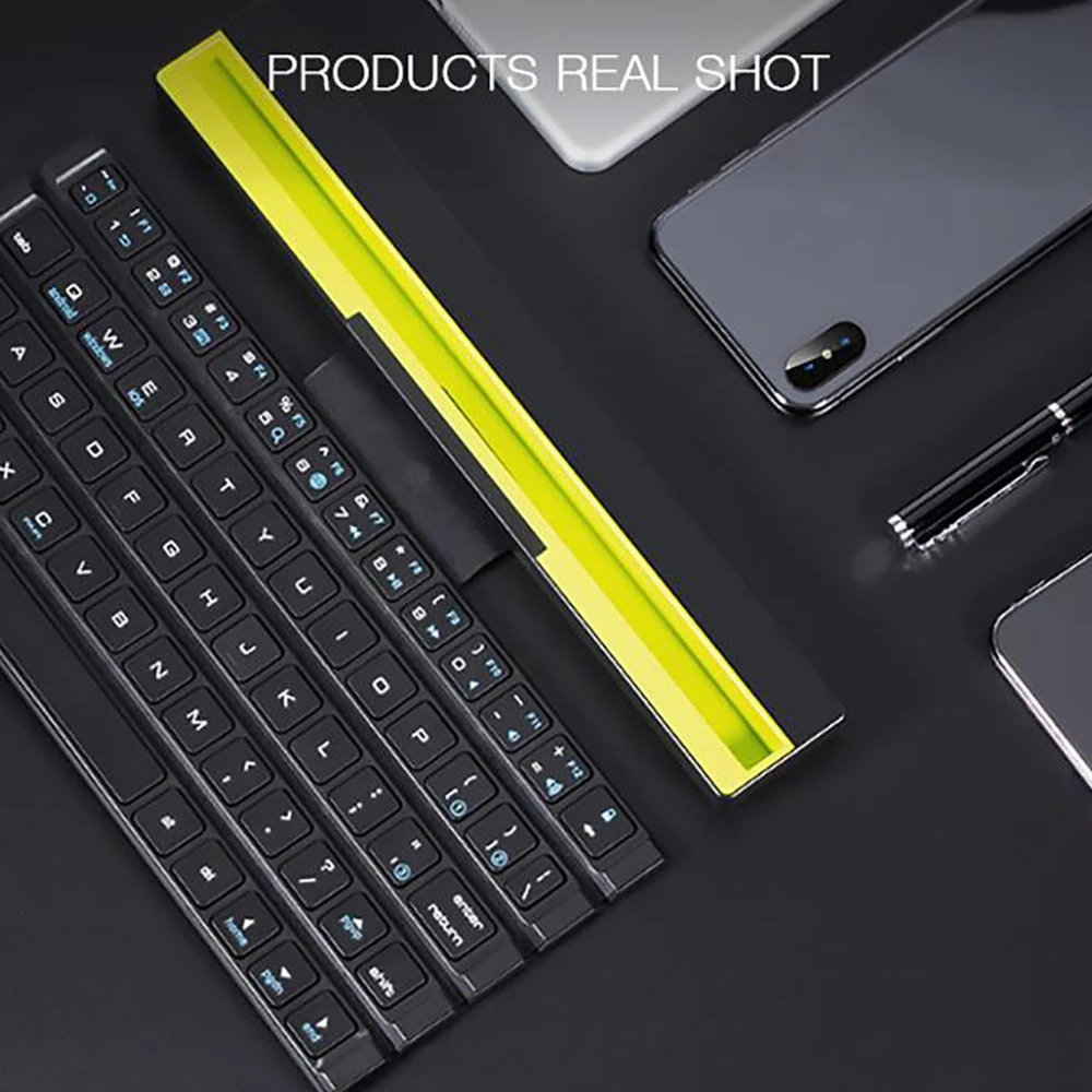 Портативная Мини Складная Bluetooth клавиатура складная беспроводная для планшета
