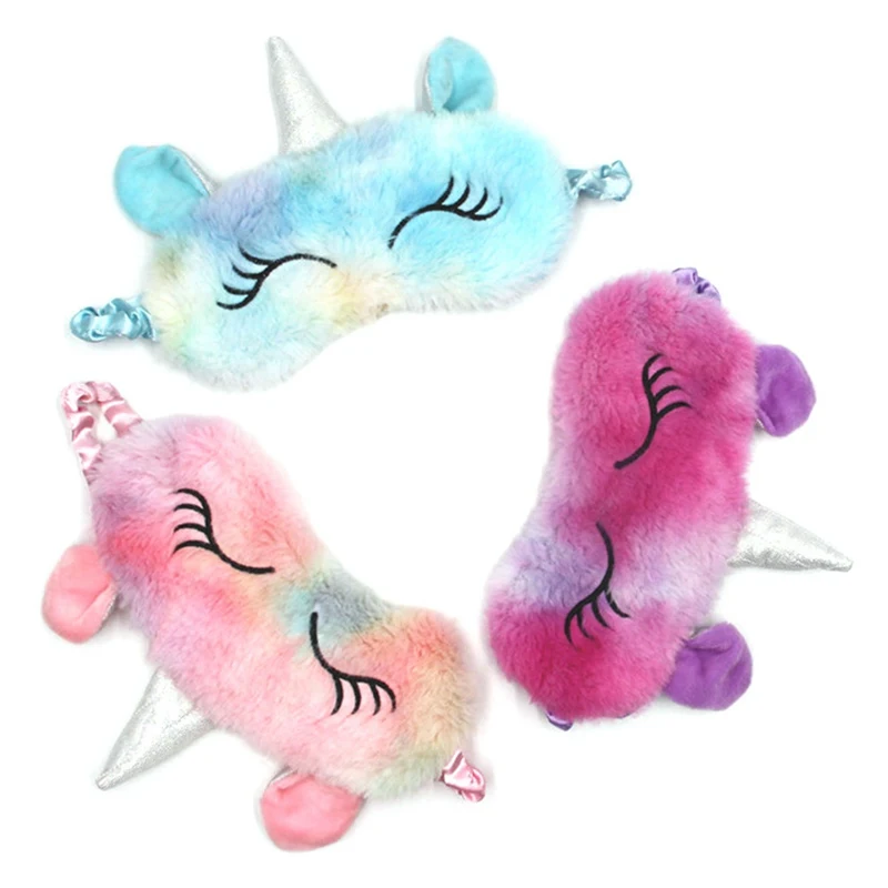 

Party Unicorn Eye Mask Cartoon Variety Sleeping Mask Plush Cover Eyeshade Relax Mask Suitable For Travel Home Party Gifts