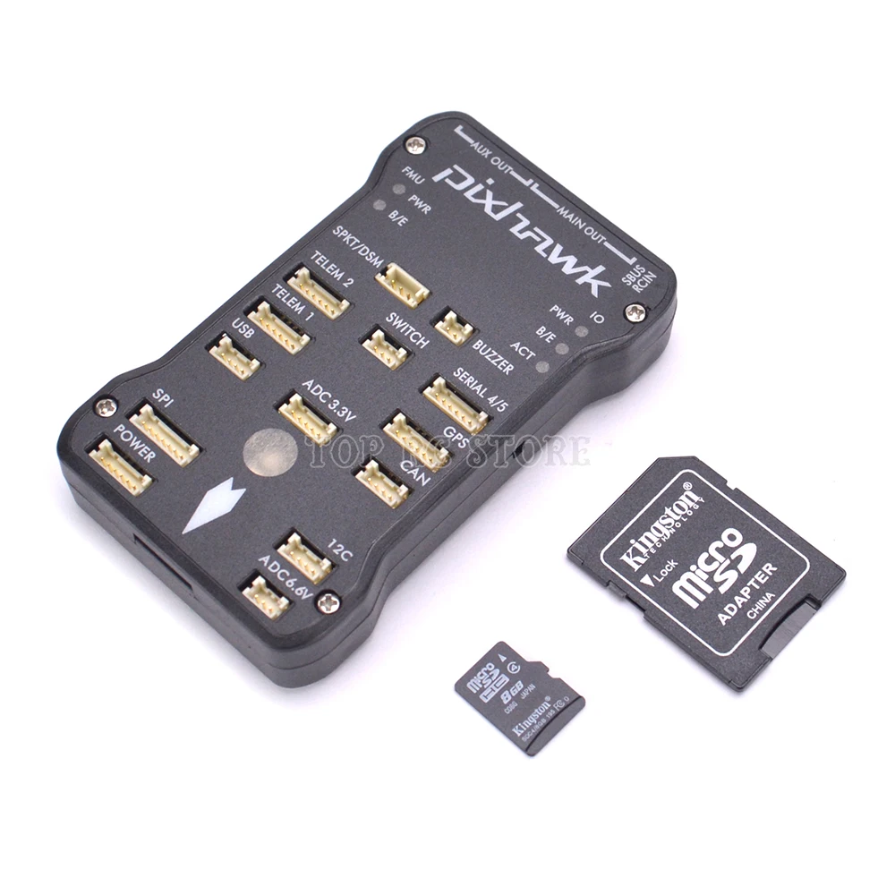 

Hot Pixhawk 2.4.7 PX4 Autopilot Upgraded PIX 2.4.6 32 bit ARM Flight Controller with 4G Card + Power module for RC FPV Multicopt