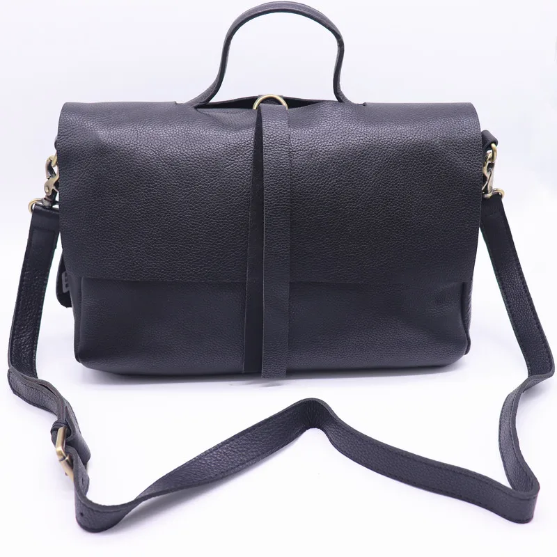 

100% Genuine Leather Handbag Women Messenger Bags Casual Office Work Bag High Quality First layer cowhide Shoulder Crossbody Bag