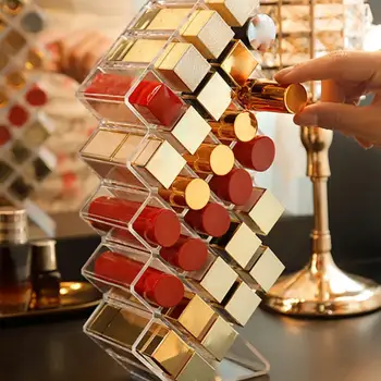 

28 Grids Lipstick Stand Holder Organizer Clear Makeup Stand Storage Up Display Organizer Make Cosmetic Box Box Organizer G6P1