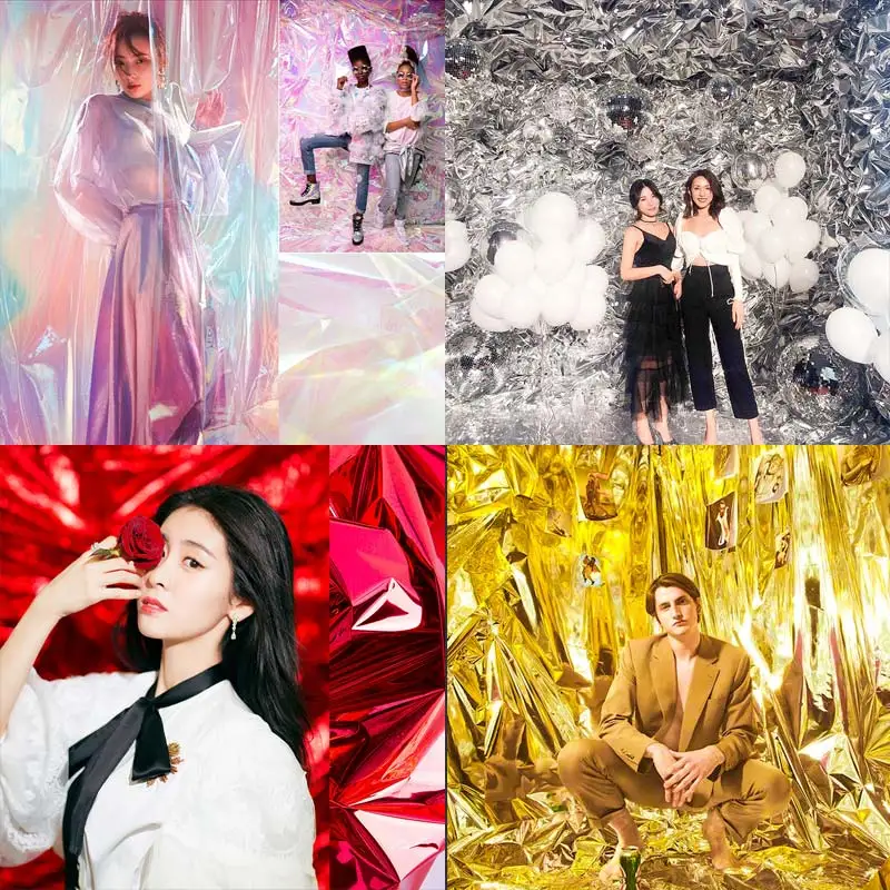 Fotografia Backdrops Photography Studio Transparent Background Instagram Colorful PVC Refraction Accesorios Trend photo backdrop