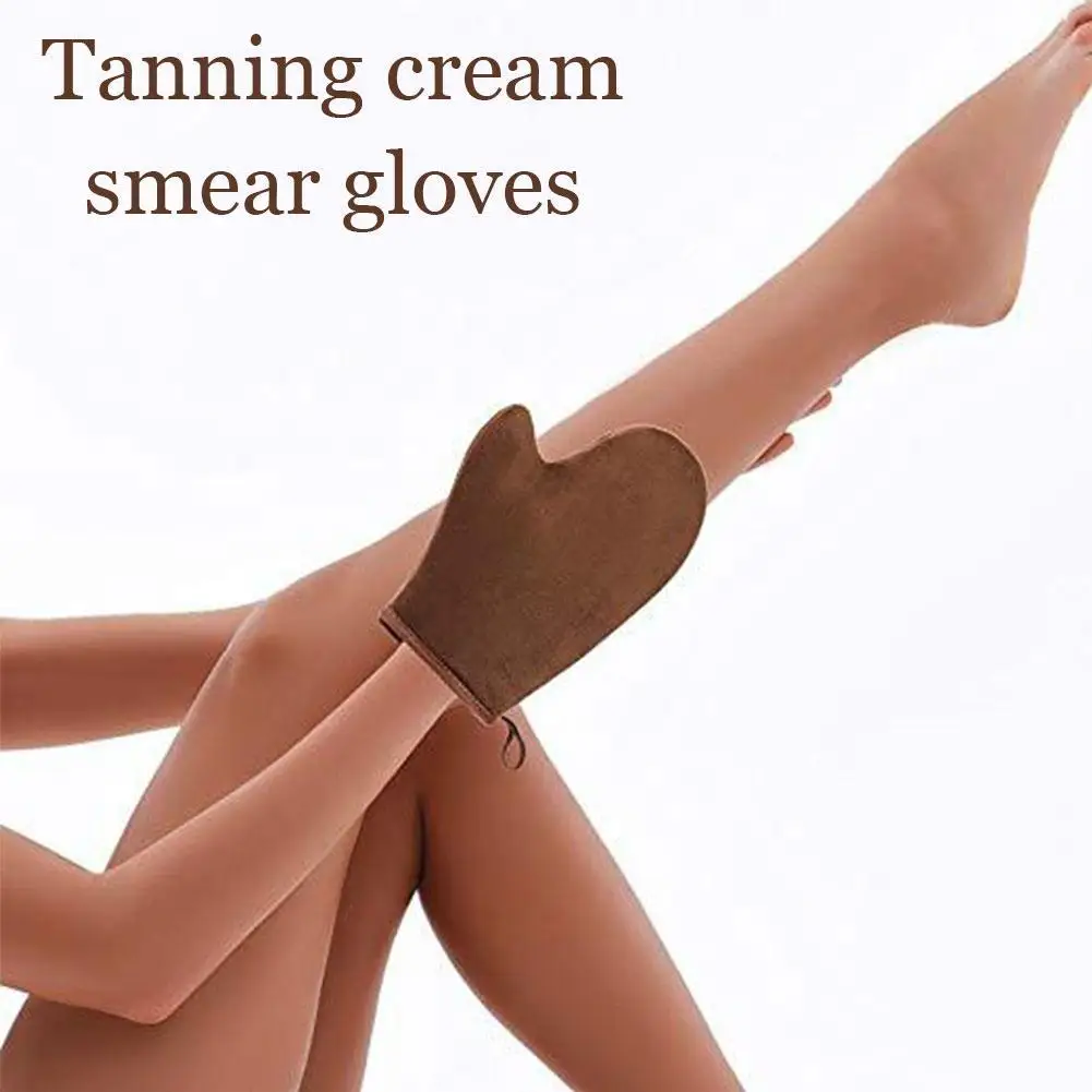 Tanning Flocking Sunscreen Gloves Oiling And Rubbing Sunscreen Sponge Gloves Tanning SPA Gloves Skin Care And Makeup Tools