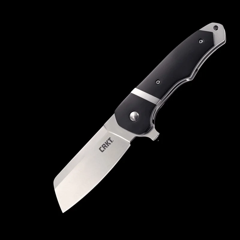 

CRKT 7270 Pocket Knife Camping Survival Small Folding Knife Steel +Wood Handle 8Cr13MoV Blade Knives EDC Tool