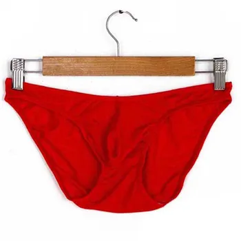 

Men's Sexy Low Rise Stretchy Briefs Seamless Bulge Pouch Knickers Underwear Ice Silk Men's Underwear Breathable Ultra-thin Brief