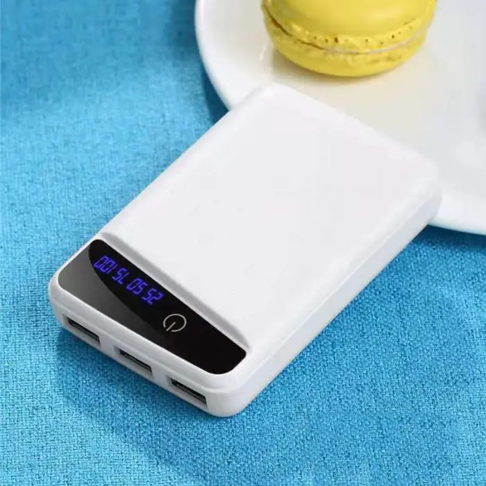 5600 мАч 2X18650 USB внешний аккумулятор зарядное устройство чехол DIY коробка для iPhone для Смартфона MP3 Электронная мобильная зарядка QIY25 D3S - Цвет: White