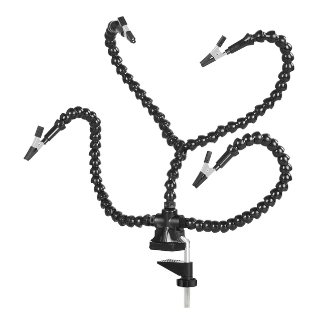 Toolour Table Clamp Soldering Helping Hand Tool Welding PCB Holder Stand for Crafts Hobby Repairing Soldering Third Hand Tool Y4BK-XS