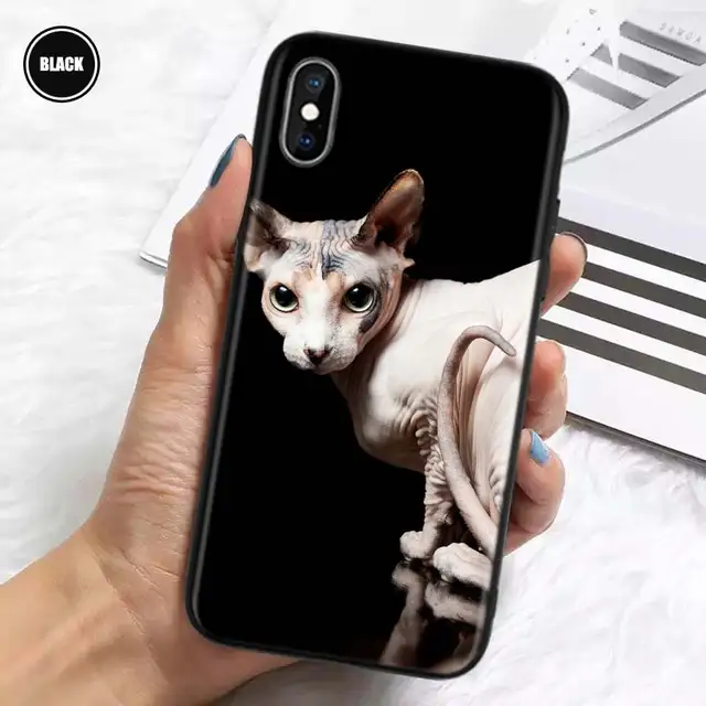 Lavaza Sphynx Sphinx Cat Silicone Case Coque For iPhone 11 Pro Max 12 Mini 13 X XS XR 7 8 6 6S Plus 5 SE Phone Shell Cover Funda PAB052-7