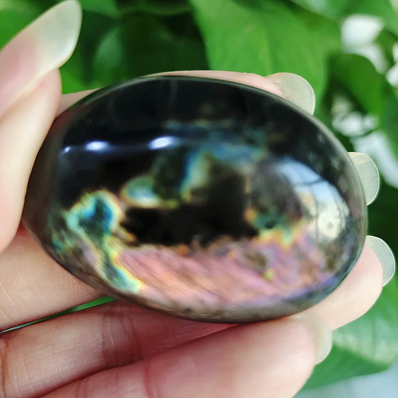 Natural labradorite stone crystal palm stones plaything healing crystals and home decoration | Дом и сад